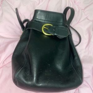 Black Leather Coach